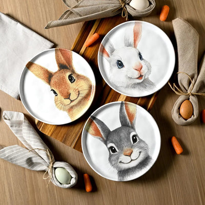 Jogo 6 Pratos Sobremesa Sorrisos de Páscoa Bio 21,5cm Porto Brasil