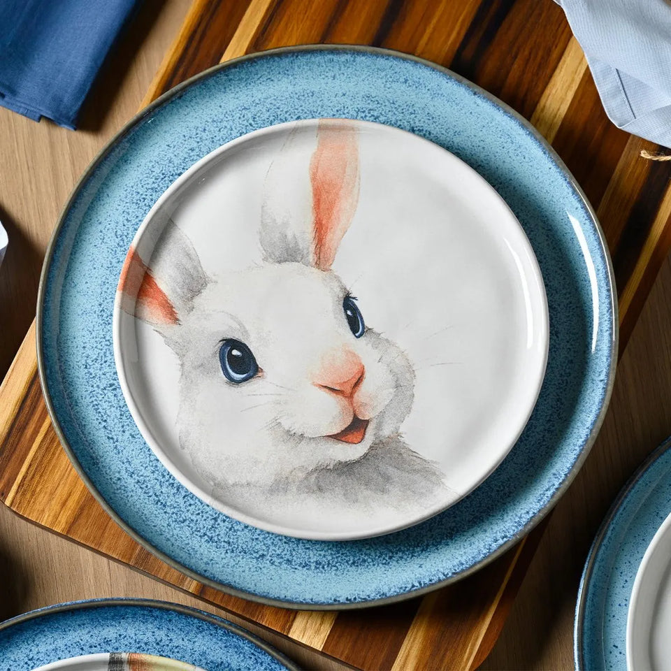 Jogo 6 Pratos Sobremesa Sorrisos de Páscoa Bio 21,5cm Porto Brasil