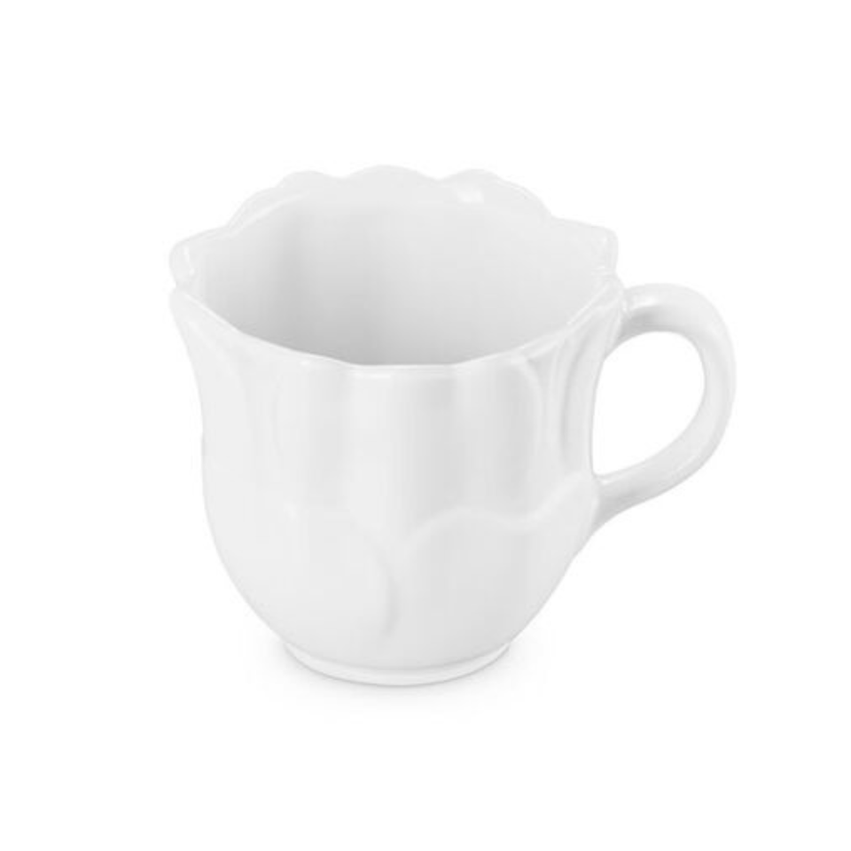 Caneca Cerâmica Anemone Petal Branca 330ml Le Creuset