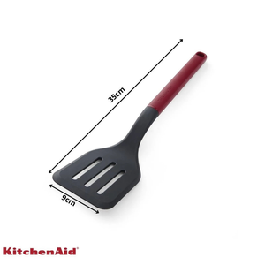 Espátula Perfurada 35cm Cozinha em Nylon Vermelha KitchenAid