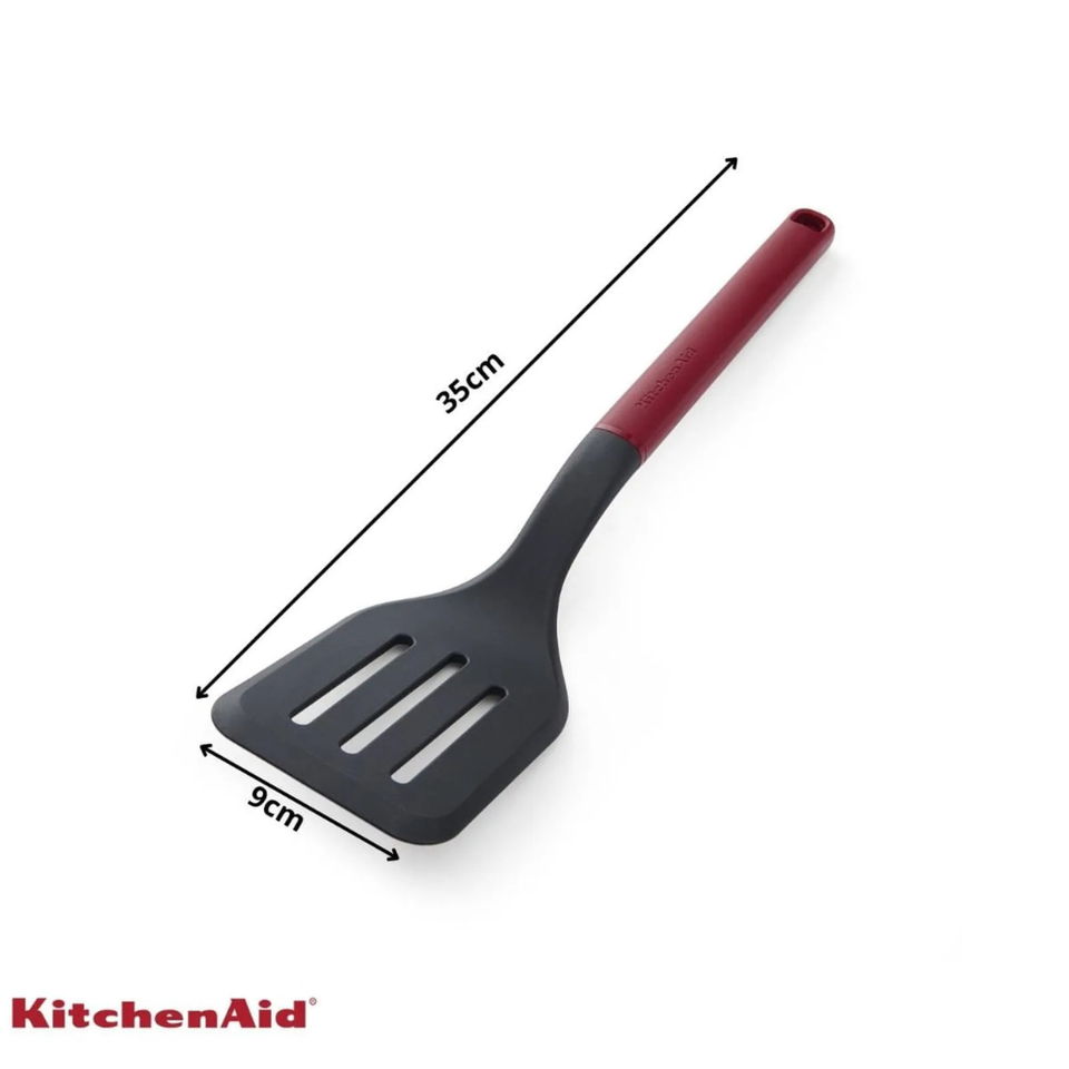 Espátula Perfurada 35cm Cozinha em Nylon Vermelha KitchenAid