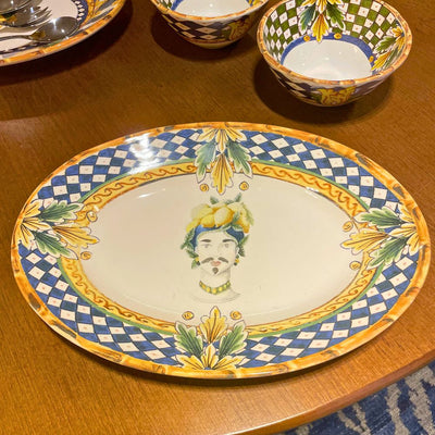 Travessa Pequena Cerâmica Taormina  32cm Maison Blanche