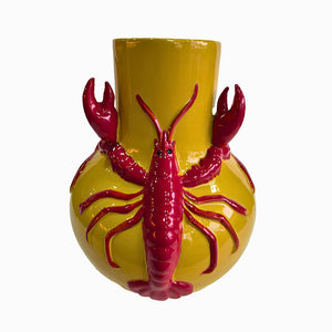 Vaso Cerâmica Lobster Amarelo Pequeno