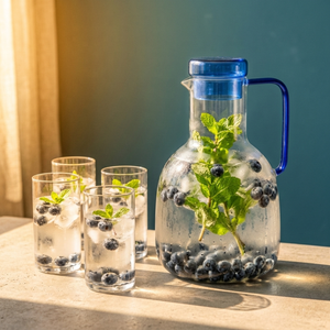 Jarra Vidro Borossilicato Azul 1,7L