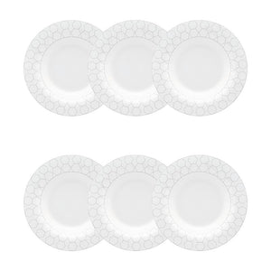 Conjunto com 6 Pratos Fundos Porcelana Mythology Apollon 24,5cm Strauss