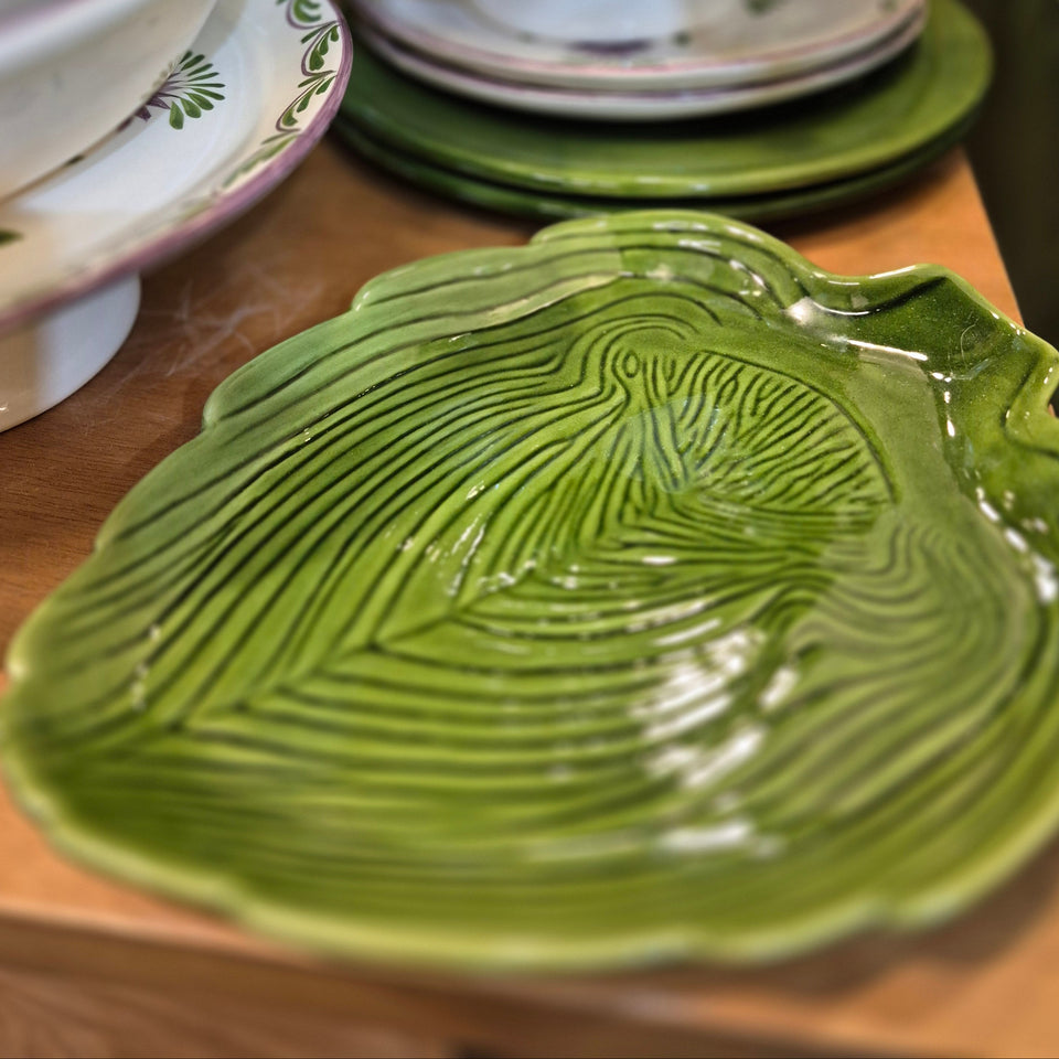 Travessa Grande Cerâmica Alcachofra Verde