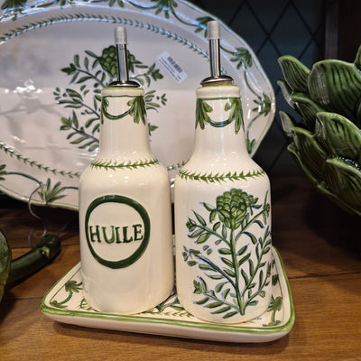 Garrafa para Azeite Relevo Alcachofra Provençal