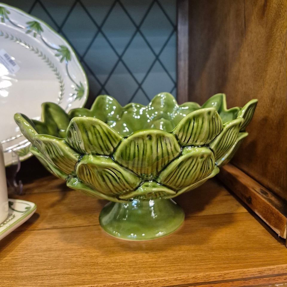 Fruteira Cerâmica Alcachofra Verde