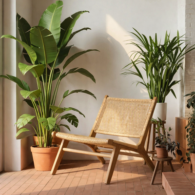 Poltrona Teak Rattan Bahali 64x73x68cm