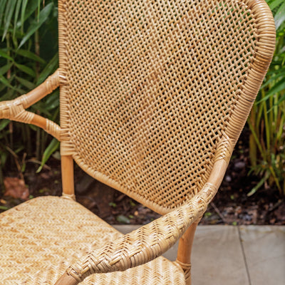 Cadeira Bistro Tohiti Rattan Bahali 53x58x92cm