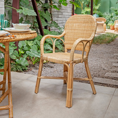 Cadeira Bistro Anyam Rattan Bahali 53x58x92cm