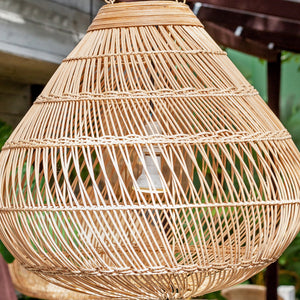 Luminária Artesanal Rattan Natural Amaya 80x77cm Bahali