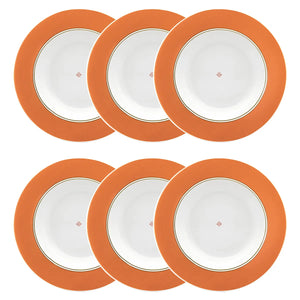 Conjunto com 6 Pratos Fundos Porcelana Colline 23,5cm Strauss