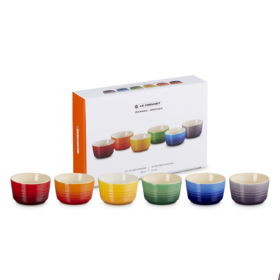 Kit com 6 Mini Ramekins Gift Collection Rainbow Le Creuset