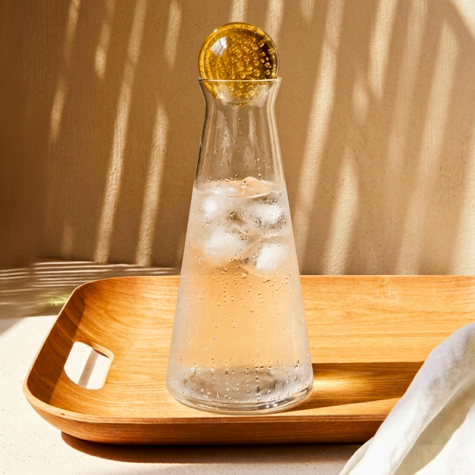 Garrafa Bubble Vidro Âmbar 1L Linha Sintonia