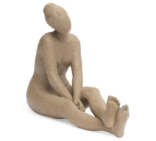 Escultura Mulher em Poliresina Areia Serena Mart 21,5x11x29cm