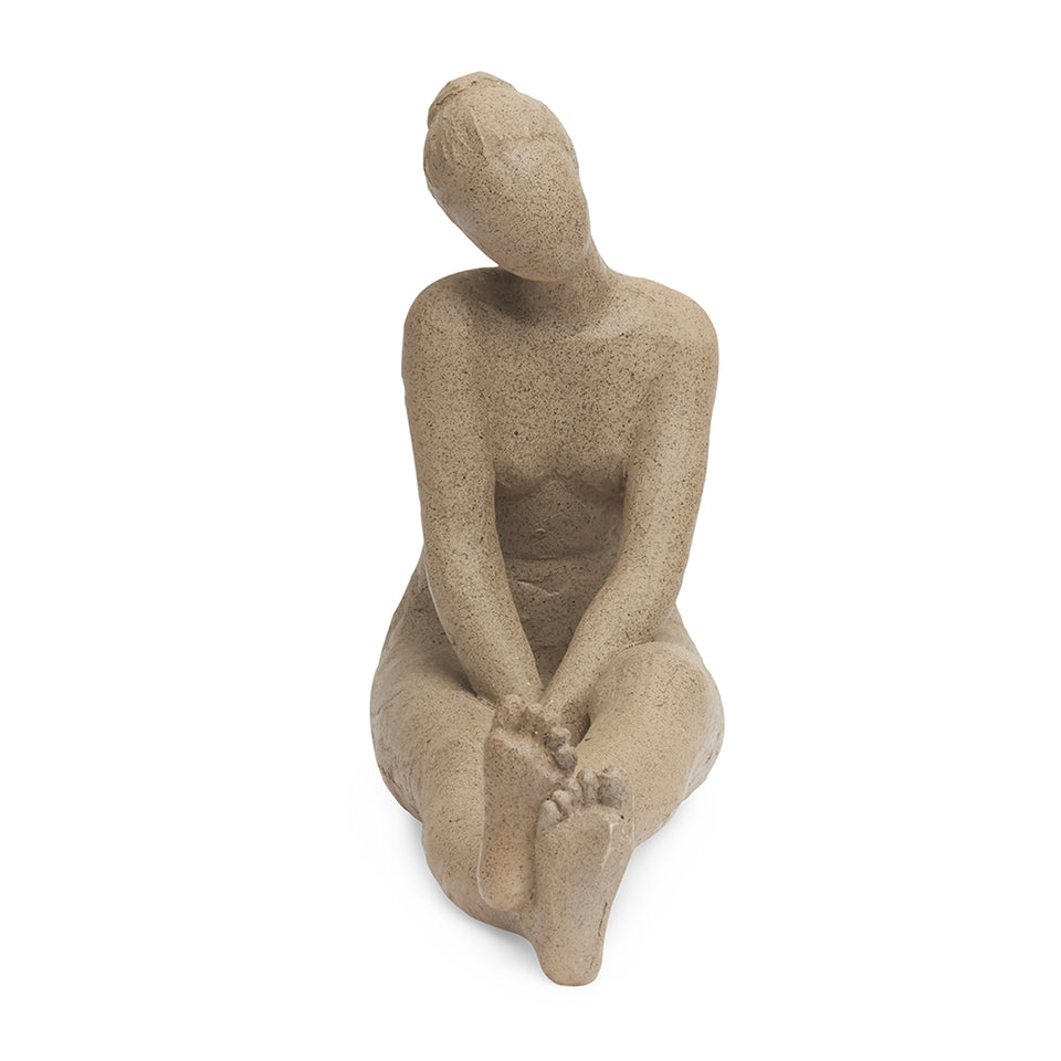 Escultura Mulher em Poliresina Areia Serena Mart 21,5x11x29cm