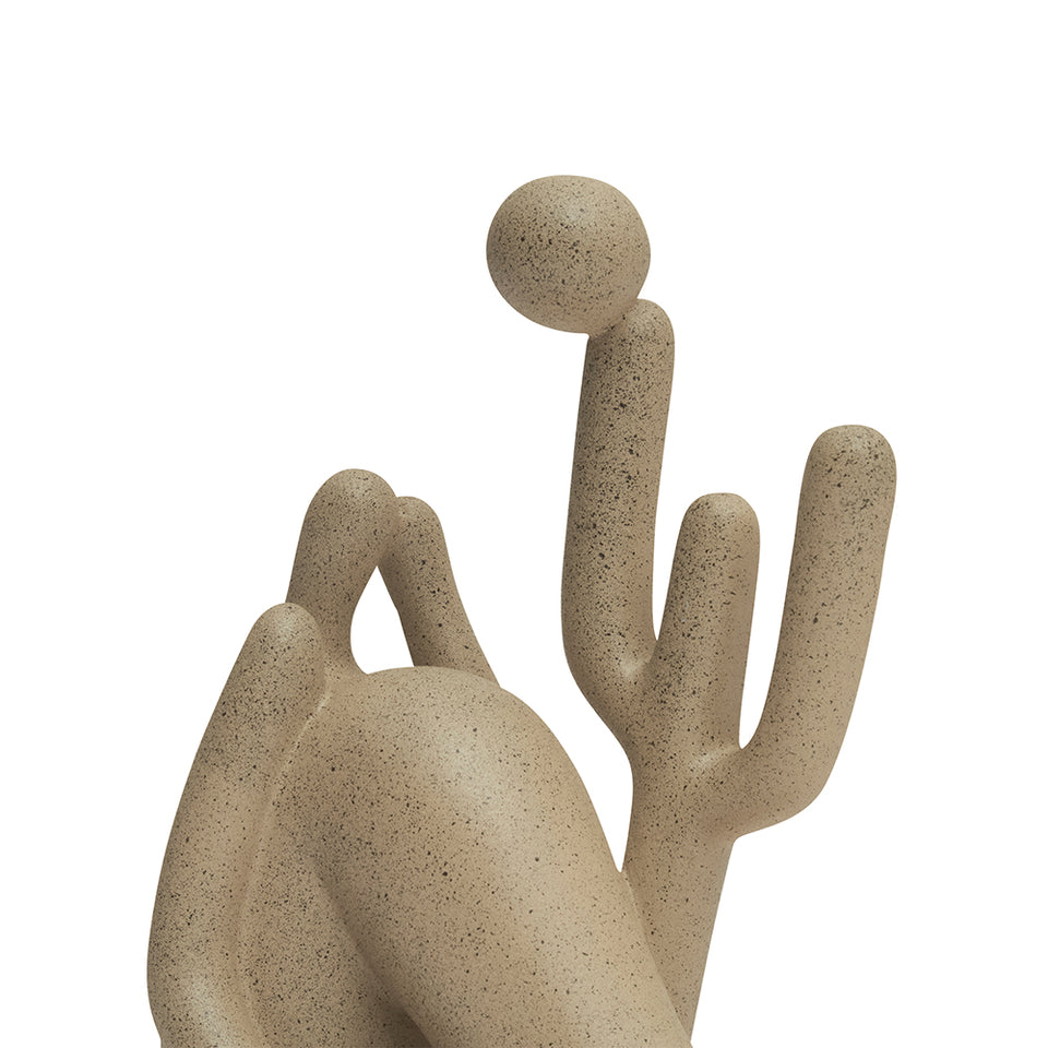 Escultura Abapuru em Poliresina Bege Mart 17,5x14x7cm