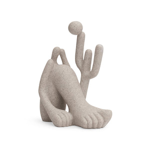 Escultura Abapuru em Poliresina Areia Mart 17,5x14x7cm