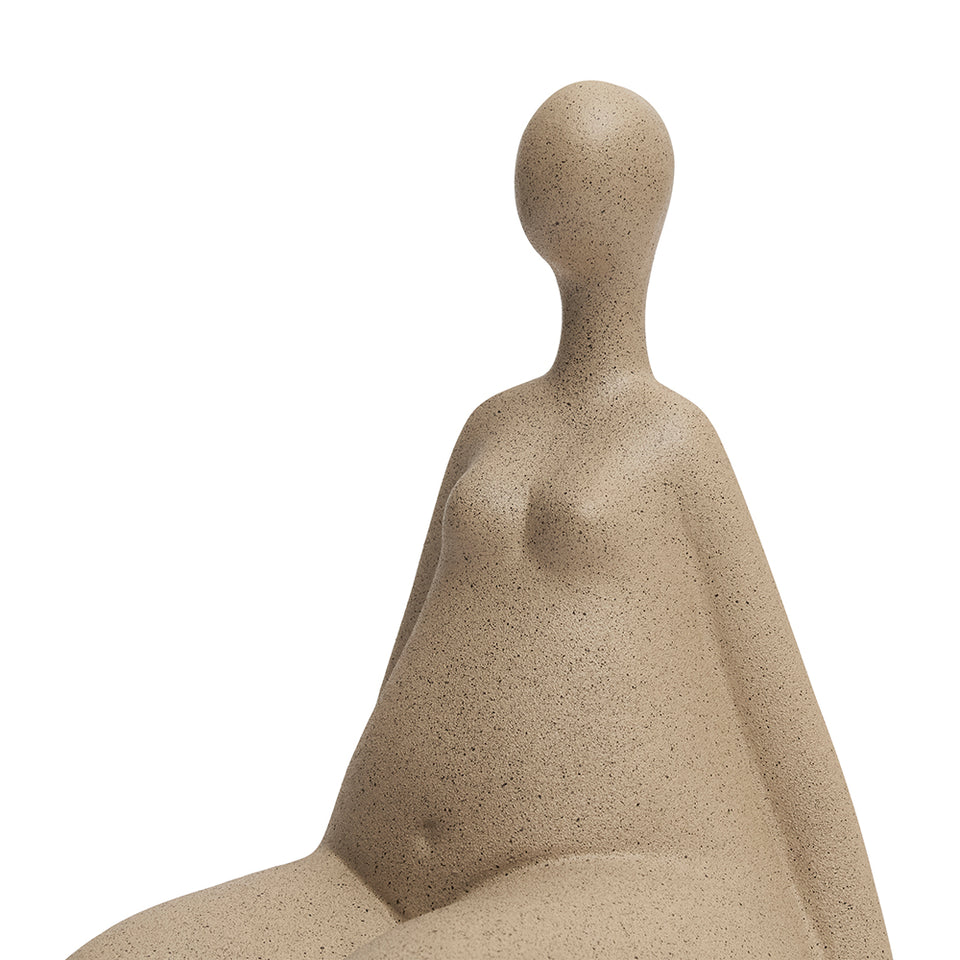Escultura Mulher em Poliresina Areia Pensadora Mart 20x16,5x13cm