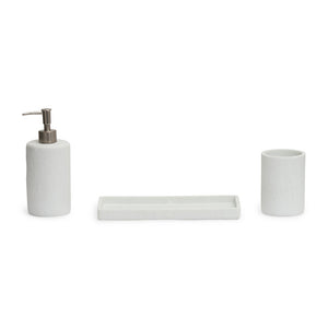 Jogo 3 Peças para Banheiro Off White Texturizado Mart