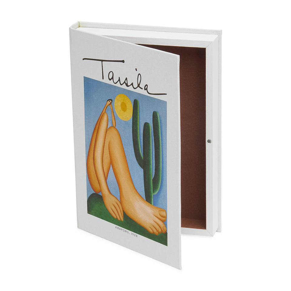 Livro Caixa Abaporu  MDF e Canvas Pequeno 28cm Mart