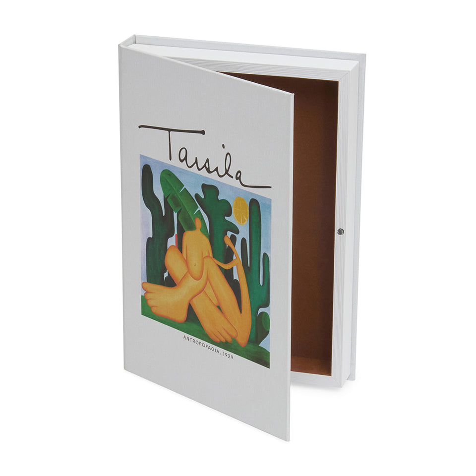 Livro Caixa Antropofagia MDF e Canvas Pequeno 28cm Mart