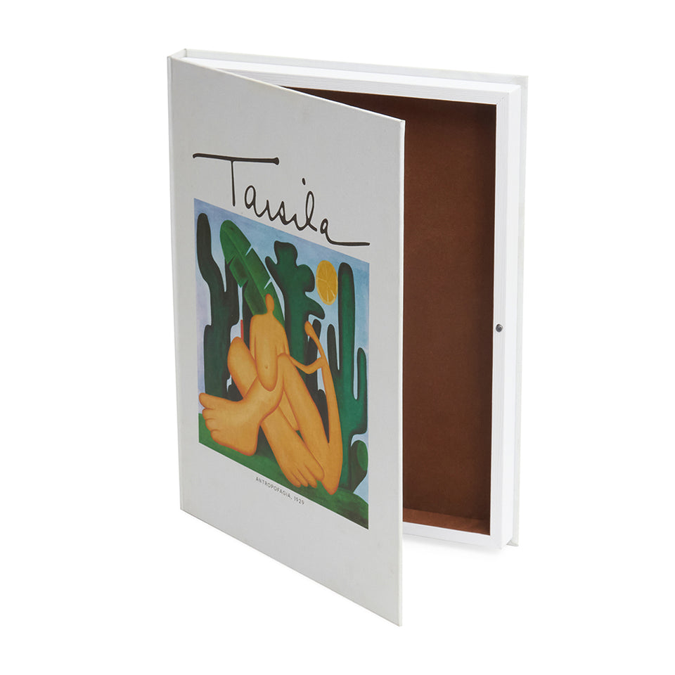 Livro Caixa Antropofagia MDF e Canvas Grande 35cm Mart