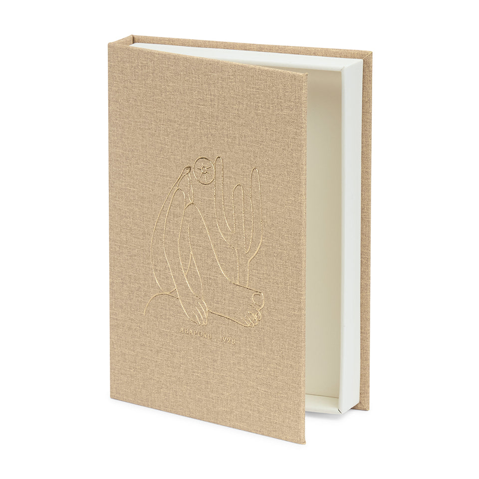 Livro Caixa Abaporu Bege MDF e PU 28x20x4cm Mart