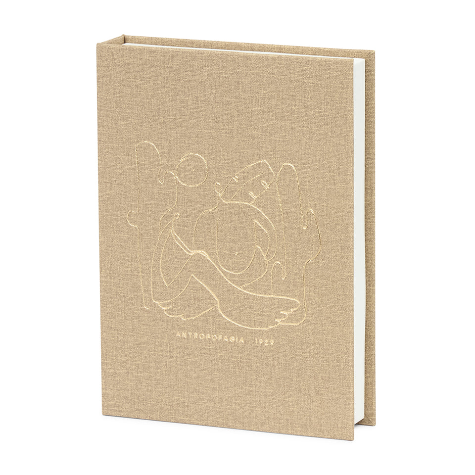 Livro Caixa Antropofagia Bege MDF e PU 25x18x4cm Mart
