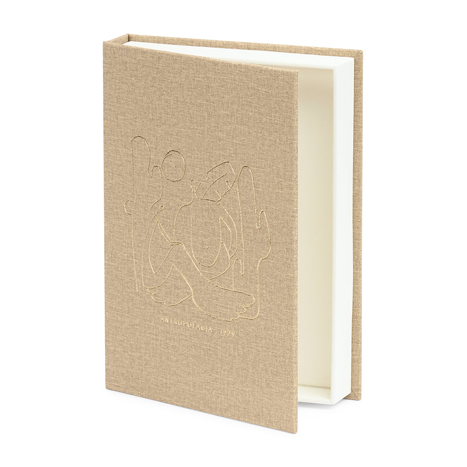 Livro Caixa Antropofagia Bege MDF e PU 25x18x4cm Mart