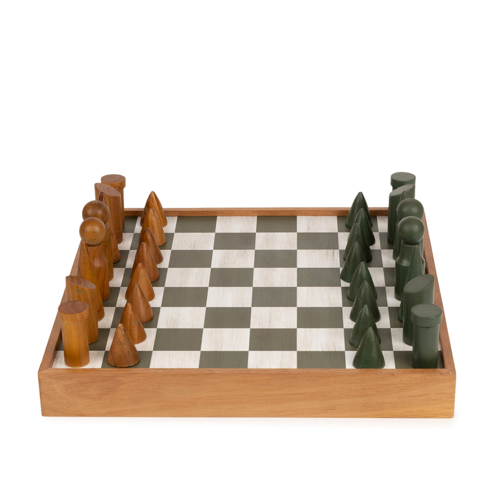 Jogo de Xadrez em Madeira Mart