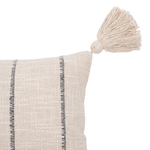 Almofada em Algodão Listrada Tassel 28x48cm Mart