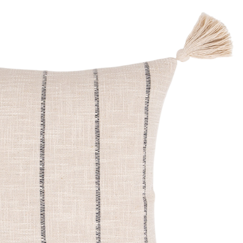 Almofada em Algodão Listrada Tassel 48x48cm Mart