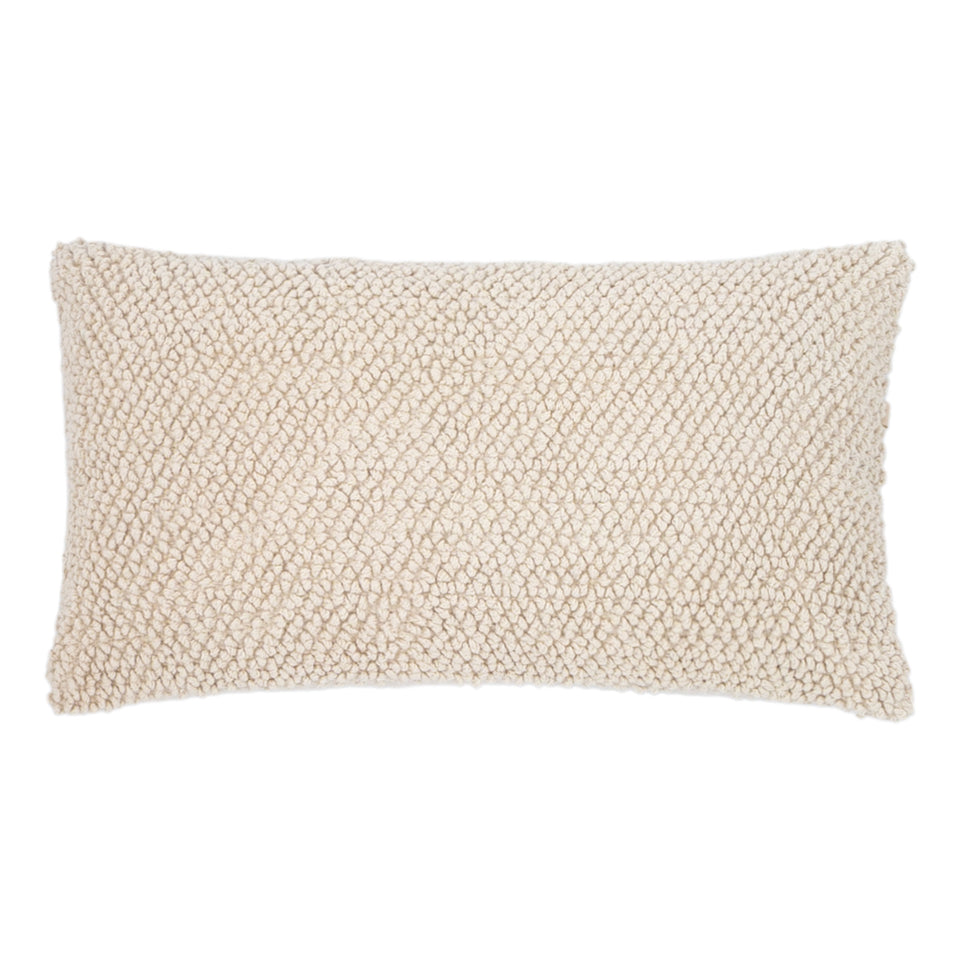 Almofada em Algodão Bouclé Bege 28x48cm Mart