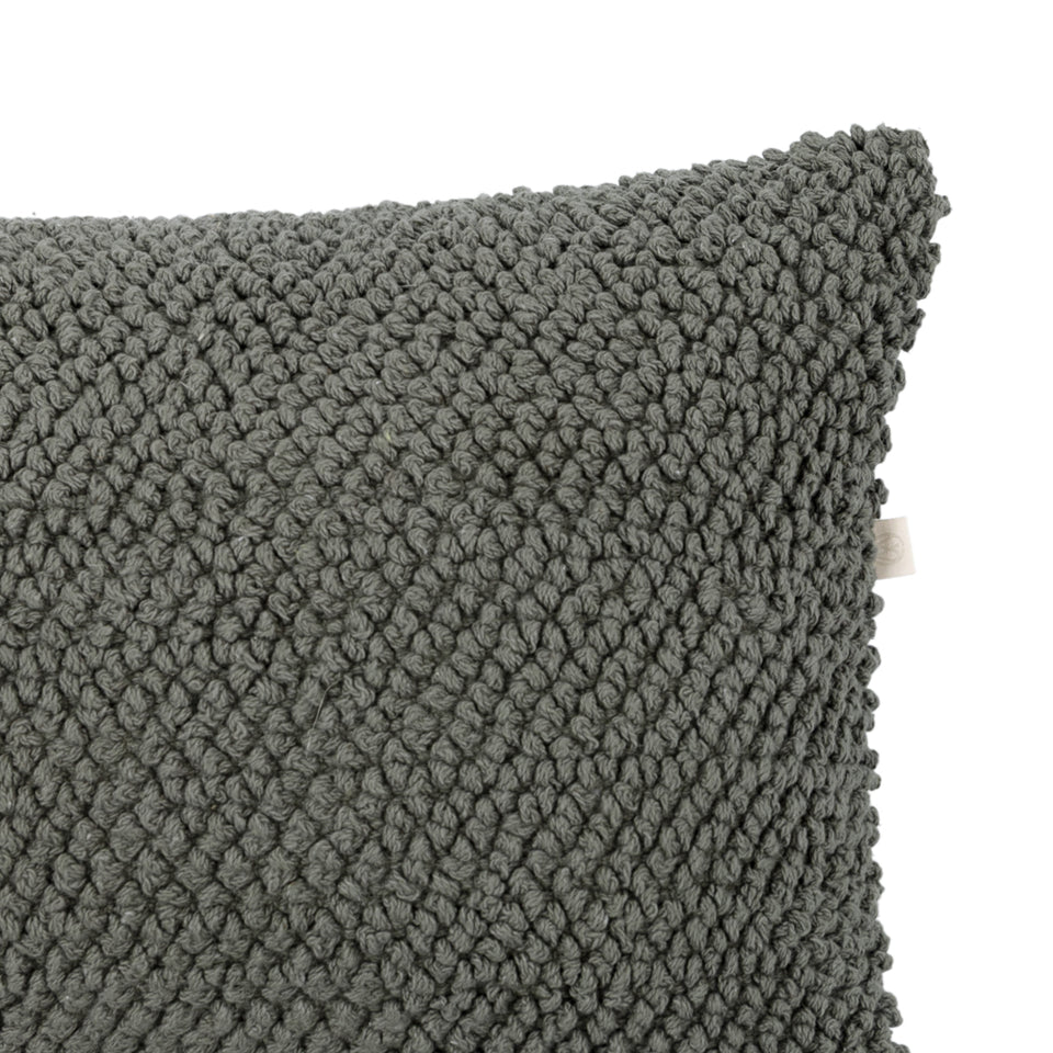 Almofada em Algodão Bouclé Verde 28x48cm Mart
