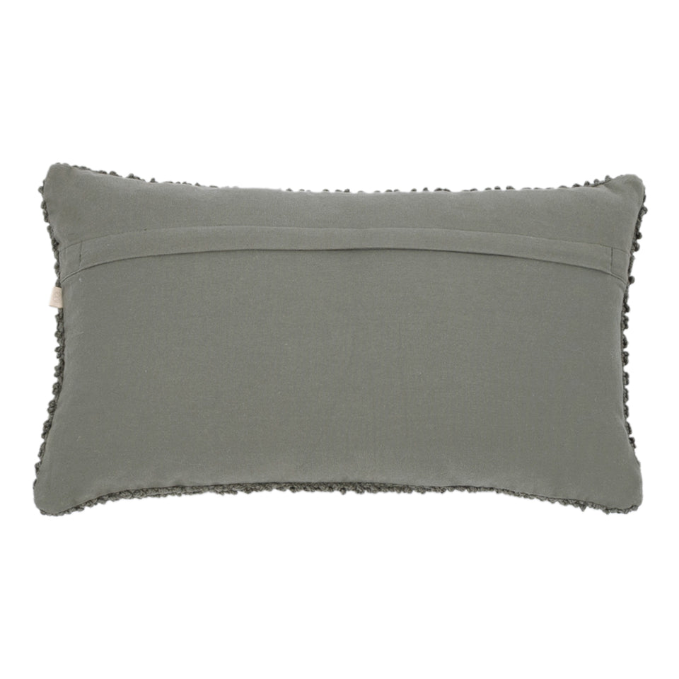 Almofada em Algodão Bouclé Verde 28x48cm Mart