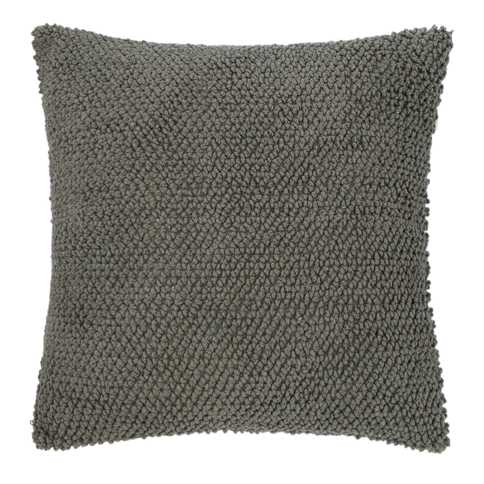 Almofada em Algodão Bouclé Verde 48x48cm Mart