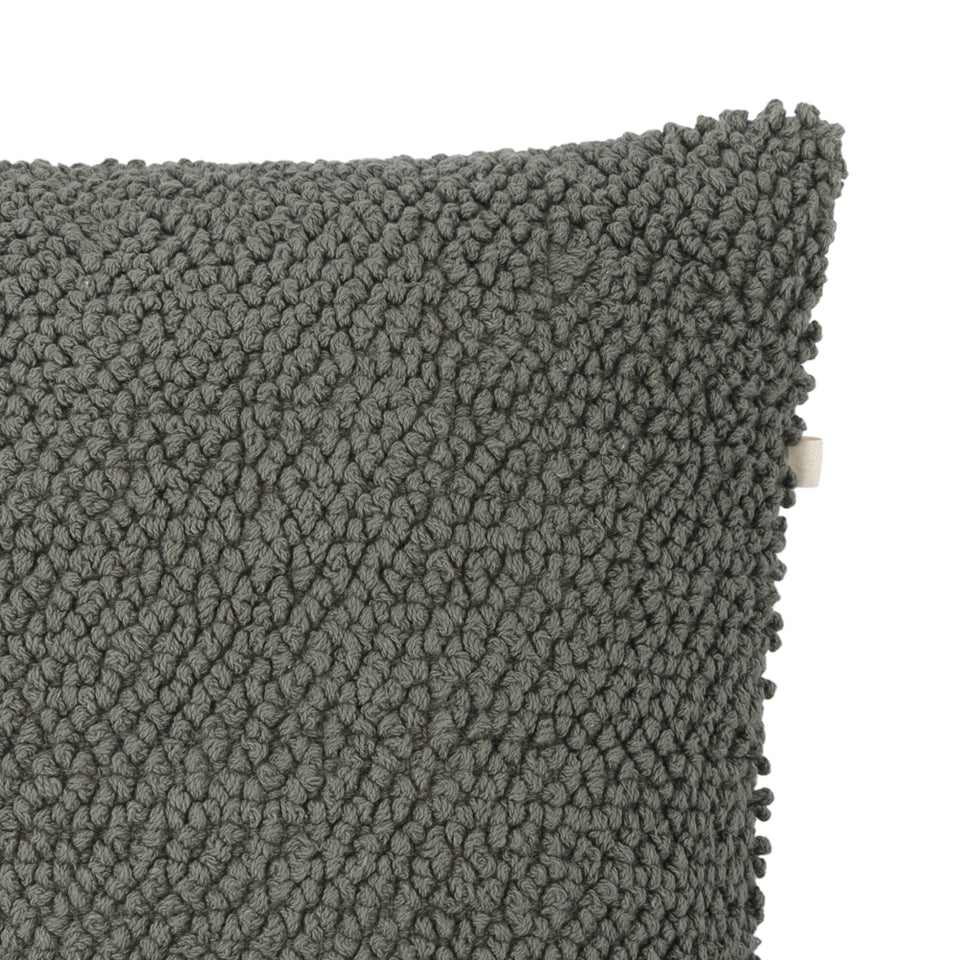 Almofada em Algodão Bouclé Verde 48x48cm Mart