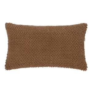 Almofada em Algodão Bouclé Marrom 28x48cm Mart