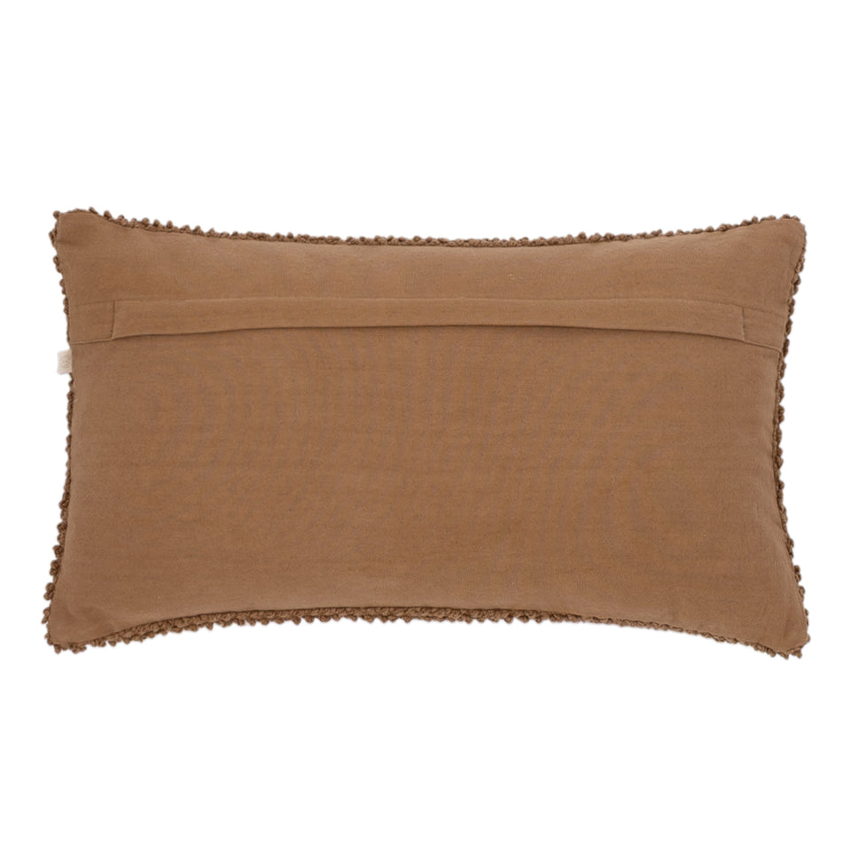 Almofada em Algodão Bouclé Marrom 28x48cm Mart