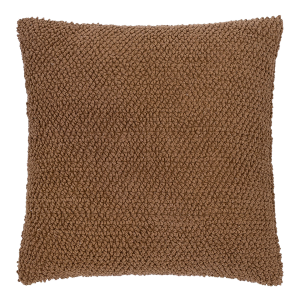 Almofada em Algodão Bouclé Marrom 48x48cm Mart