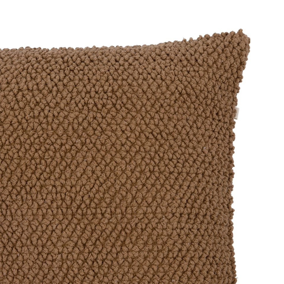 Almofada em Algodão Bouclé Marrom 48x48cm Mart
