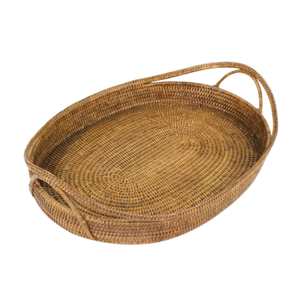 Bandeja em rattan Luna 60x40x7cm Natural Home