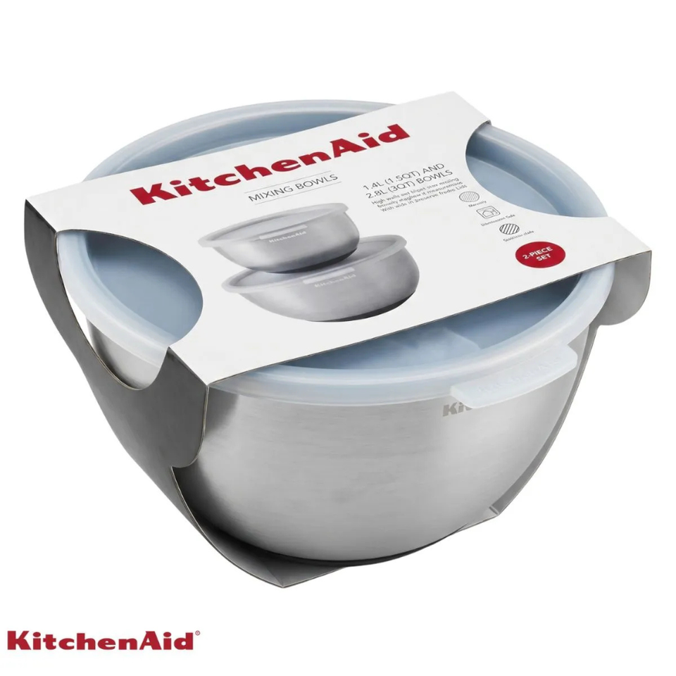 Conjunto 2 Tigelas Bowl em Inox Multiuso Cozinha KitchenAid