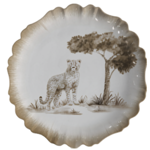 Jogo 6 Pratos de Sobremesa Cerâmica Savana 20cm Maison Blanche