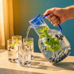 Jarra Vidro Borossilicato Azul 1,7L