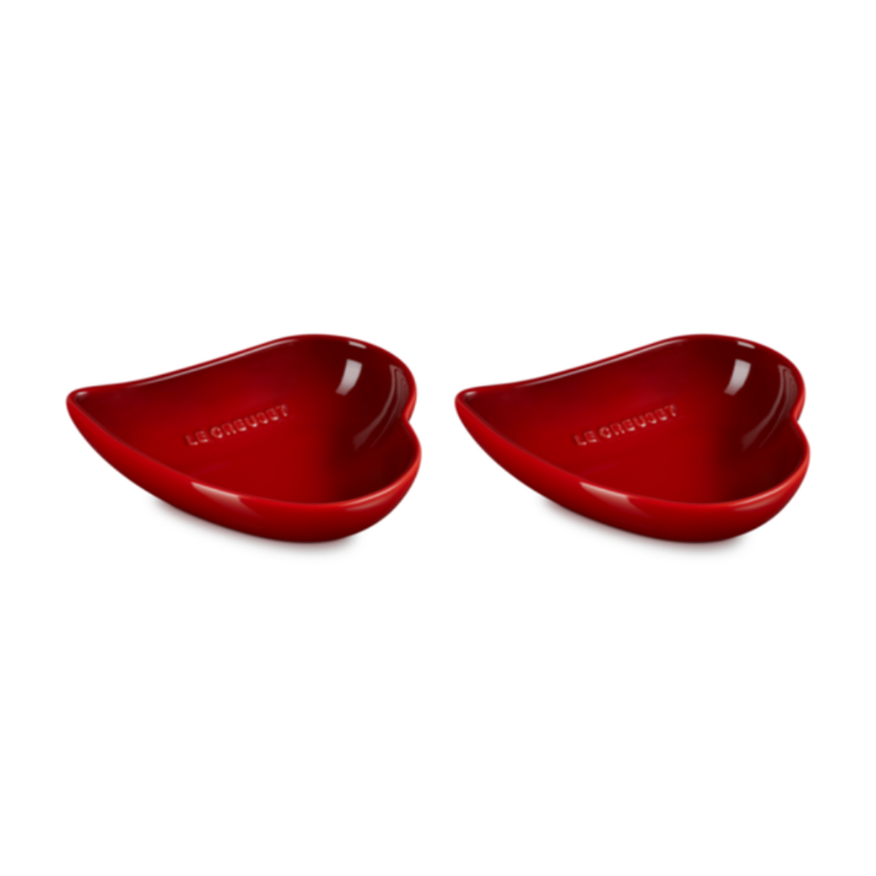 Kit 2 Pratos Coração Sphere Petal Vermelho 16cm Le Creuset