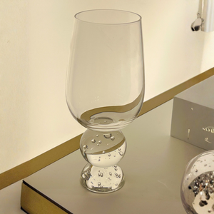 PRÉ-VENDA: Conjunto 6 Taças Vidro Base Esfera Luna Grande Transparente Linha Sintonia 500ml