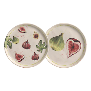 Jogo 6 Pratos de Sobremesa Cerâmica Les Figues 20,5cm Scalla